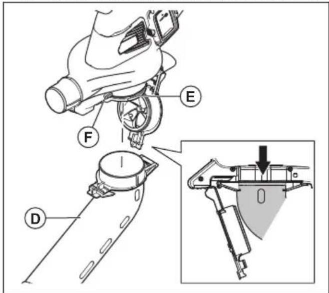 HUSQVARNA 120iBV - Vakum borusunu monte etme - 3