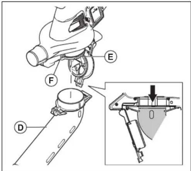 HUSQVARNA 120iBV - Pour monter le tube d'aspiration - 3