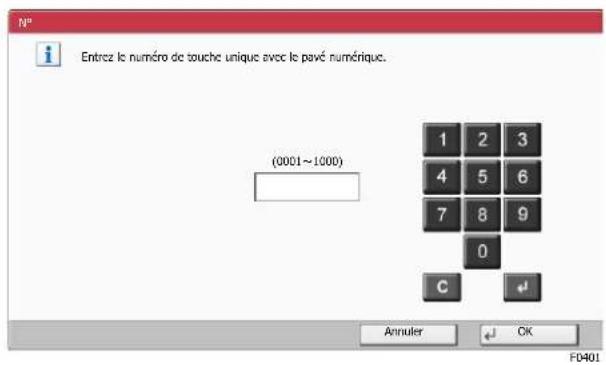 OLIVETTI d-Copia 7001MF - Utilisation de la touche Recherche rapide par n° - 4