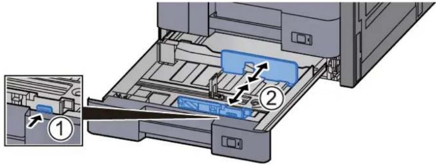 OLIVETTI d-Copia 6001MF - Régler la position des guides de largeur de papier situés à gauche et à droite du magasin. - 1