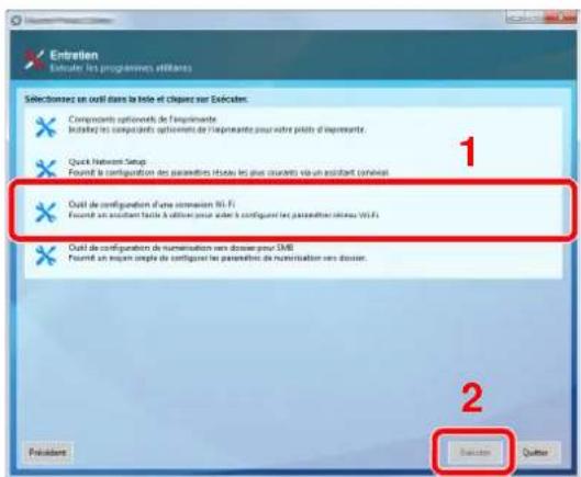Entration Esticate les programmes utilisants Selections en outif dans la liste et clips sur Exclustes. Components optionnés de l'informante Includes the components optionnés de l'informante pour votre pilots d'imprésante. Quick Network Setup Fourné la configuration des parameters intées les plus courants via un assistant console Outif de configuration d'une connexion Wi-Fi Fourné un assistant facile à utilise pour suber la configuer les parameteres intées Wi-Fi Outif de configuration de numerisation vers dossier pour USB Fourné un import clone de configuer les parameters de numerisation vers dossier. Exclustes Quitter