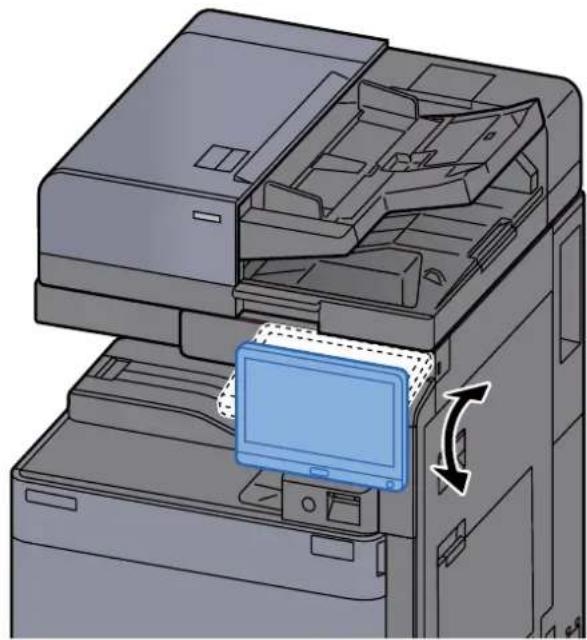 OLIVETTI d-Copia 6001MF - Réglage de l'inclinaison du panneau de commande - 1