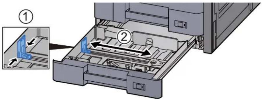 OLIVETTI d-Copia 6001MF - Régler le guide de la longueur du papier jusqu'au format de papier désiré. - 1