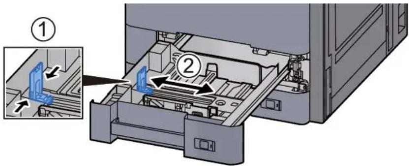 OLIVETTI d-Copia 6001MF - Régler le guide de la longueur du papier jusqu'au format de papier désiré. - 1