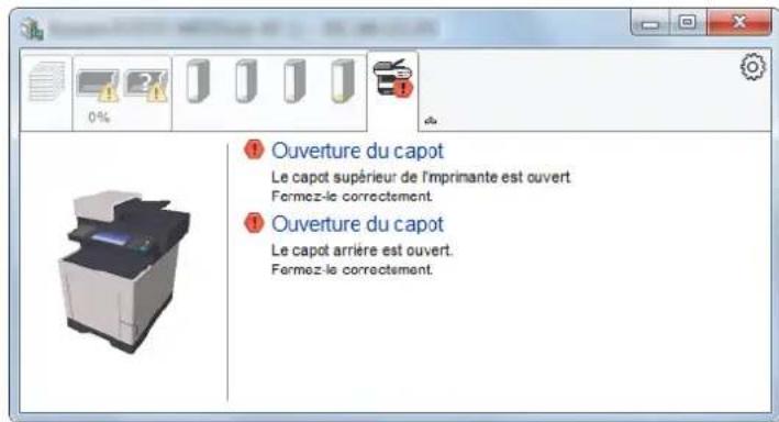 OLIVETTI d-Color MF3024 - Onglet Alerte - 1