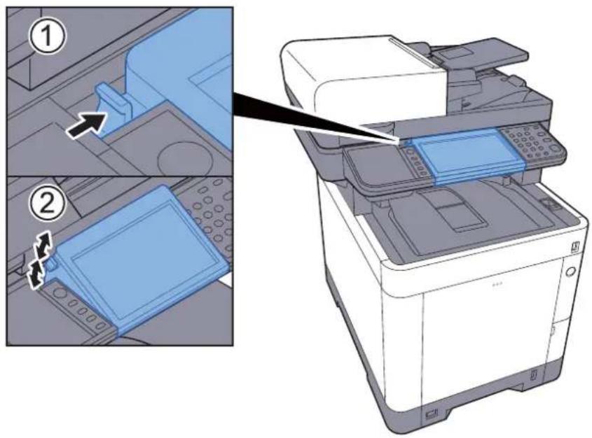 OLIVETTI d-Color MF3024 - Réglage de l'inclinaison du panneau de commande - 1