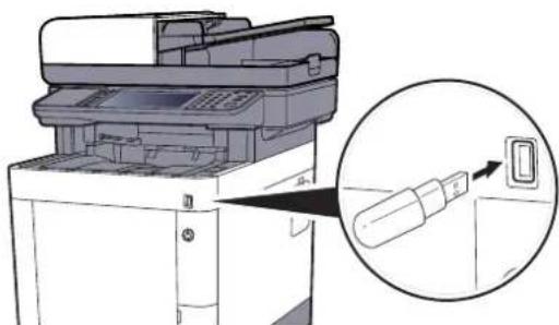 OLIVETTI d-Color MF3024 - Brancher la mémoire USB. - 1