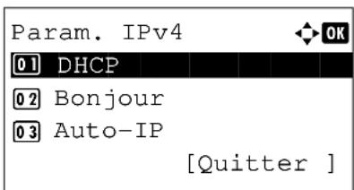 OLIVETTI d-Color MF2603en - Configuration TCP/IP (IPv4) (par saisie d'adresses IP) - 10
