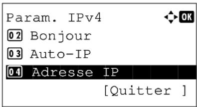 OLIVETTI d-Color MF2603en - Configuration TCP/IP (IPv4) (par saisie d'adresses IP) - 16