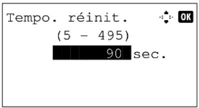 OLIVETTI d-Color MF2603en - Temporisation de la réinitialisation du panneau - 5