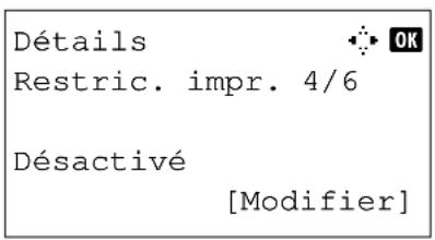 OLIVETTI d-Color MF2603en - Application de restrictions - 2