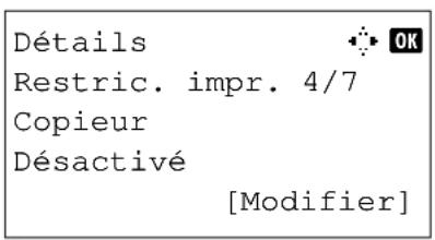 OLIVETTI d-Color MF2603en - Application de restrictions - 3