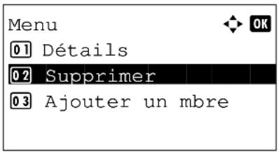 OLIVETTI d-Color MF2603en - Suppression d'un membre du groupe - 2