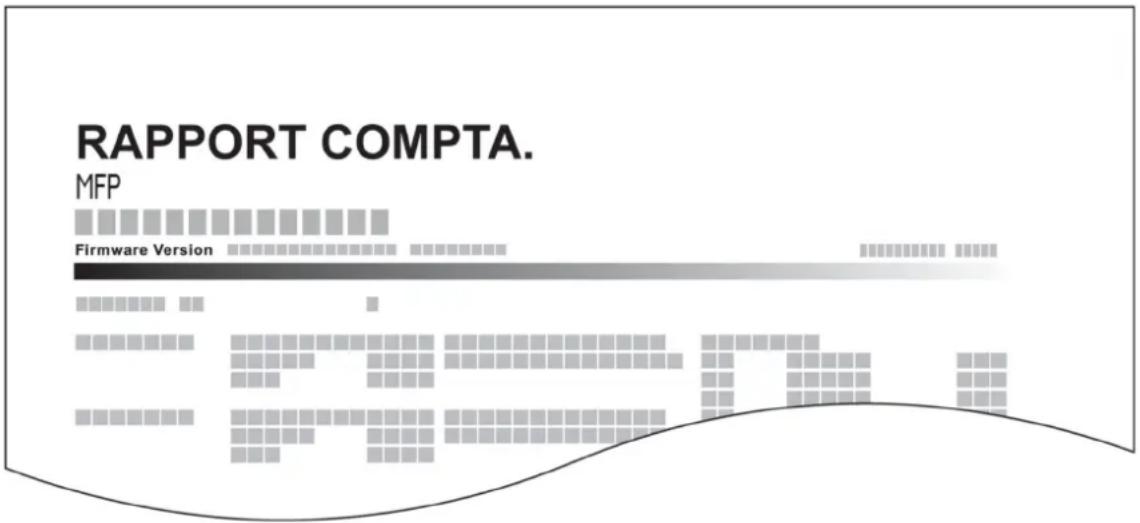 OLIVETTI d-Color MF2603en - Impression d'un rapport de comptabilité - 1