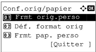 OLIVETTI d-Color MF2603en - Sélection du format de papier et du type de support pour le bac MF - 3