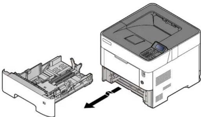 OLIVETTI PG L2650 - Sortir entièrement le magasin de la machine. - 1
