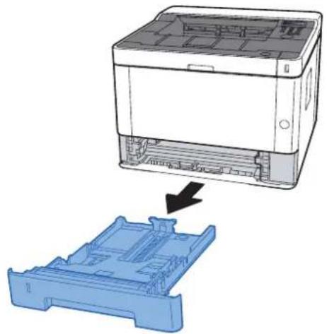 OLIVETTI PG L2535 - Sortir entièrement le magasin de la machine. - 1