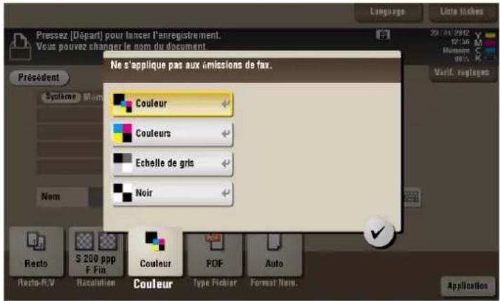 Pressez [Départ] pour lancer l'enregistrement. Vous pouvez changer le nom du document Président Système Mom Nom Recto S-200 ppp F Fin Racquisition Couleur Couleurs Echelle de gris Noir Couleur PDF Auto Type Fichier Format Nom. Application Ne s'applique pas aux émissions de fax. Language Liste Viches 29.04.2012 M Mérature 98% Visif, reglages