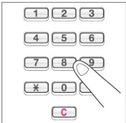 1 2 3 4 5 6 7 8 9 * 0 C