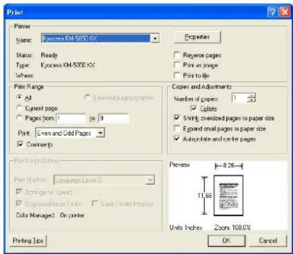 OLIVETTI d-Copia 400MF - Printing - Printing from Applications - 1