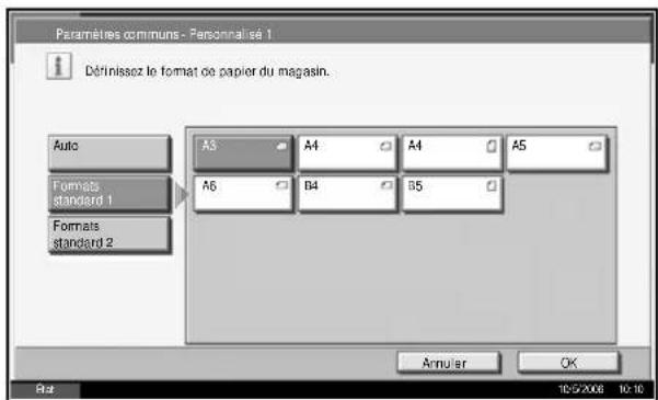 OLIVETTI d-Copia 400MF - Sélection du type et du format de papier pour les magasins - 2