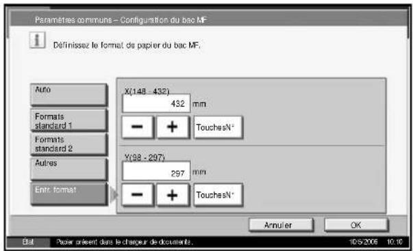 OLIVETTI d-Copia 400MF - Sélection du type et du format de papier pour le bac MF - 3