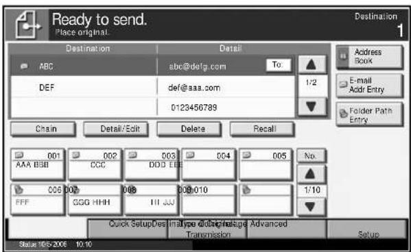 OLIVETTI d-Copia 400MF - Send Screen - 1