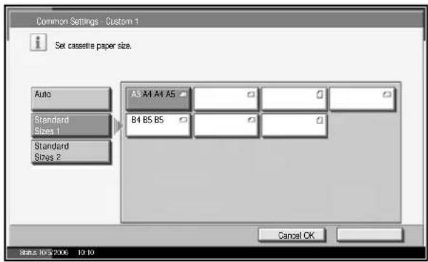 OLIVETTI d-Copia 400MF - Selecting Paper Size and Type to the Cassettes - 2