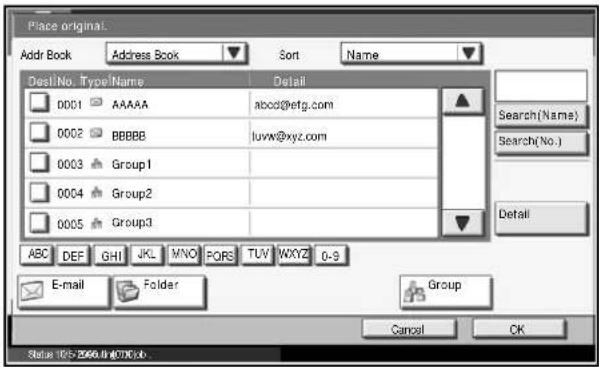 OLIVETTI d-Copia 400MF - Choosing from Address Book - 2