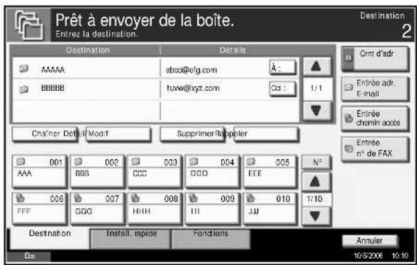 OLIVETTI d-Copia 400MF - Sélectionner le destinataire. - 1
