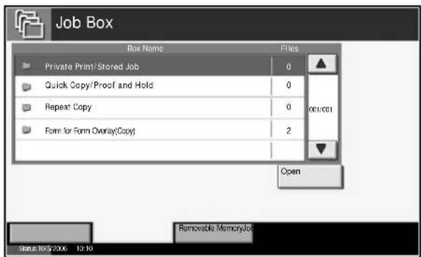 OLIVETTI d-Copia 400MF - [Job Box] Screen - 1