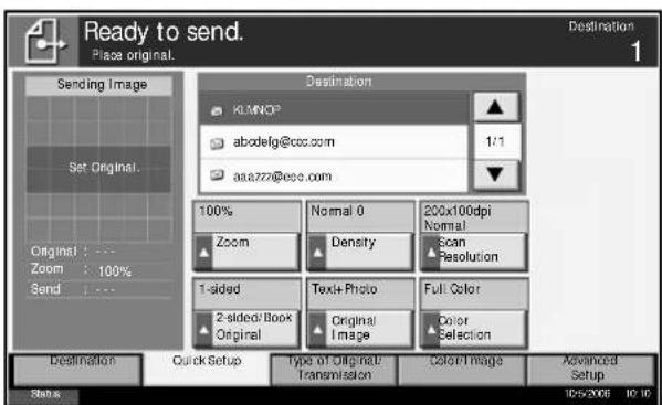 OLIVETTI d-Copia 400MF - Send Screen - 2