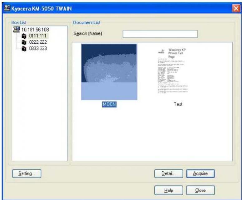 OLIVETTI d-Copia 400MF - Select the document data to be scanned from Document List files. - 2