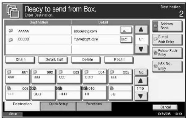 OLIVETTI d-Copia 400MF - Specify the destination. - 1