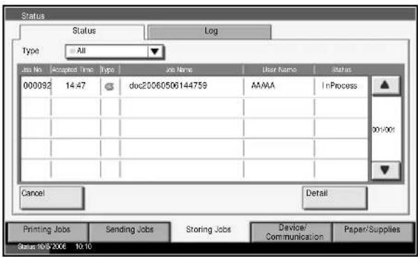 OLIVETTI d-Copia 400MF - [Printing Jobs] Screen - 3