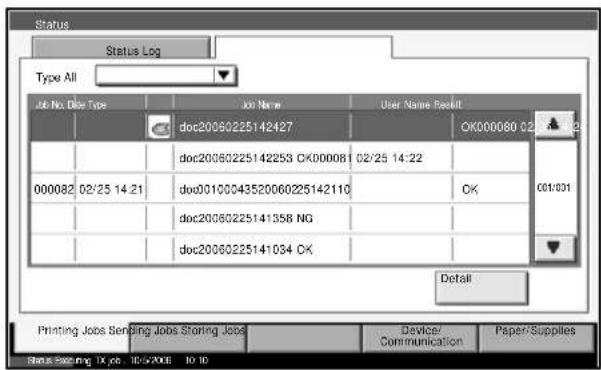 OLIVETTI d-Copia 400MF - Viewing Job Log - 1