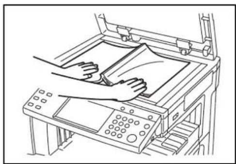 OLIVETTI d-Copia 400MF - Mise en place des originaux sur la glace d'exposition - 2
