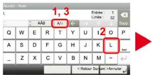OLIVETTI d-Copia 255MF - Entrer "List" (espace). - 1