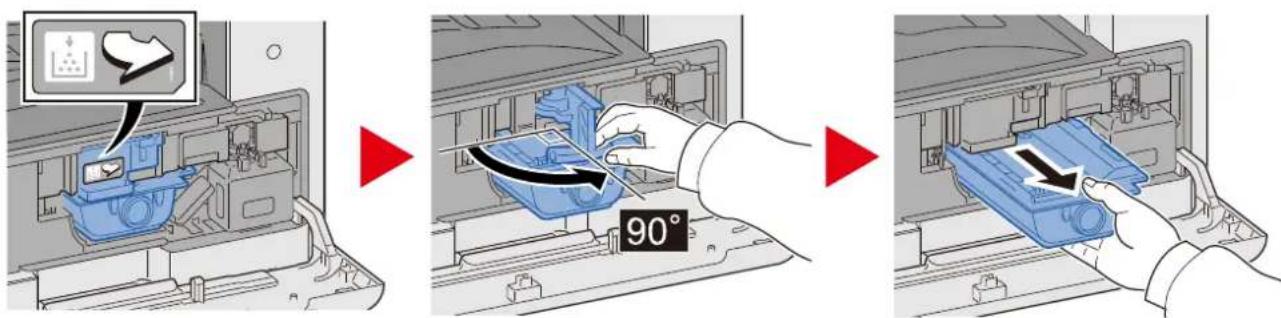 OLIVETTI d-Copia 255MF - Retirer la cartouche de toner. - 1