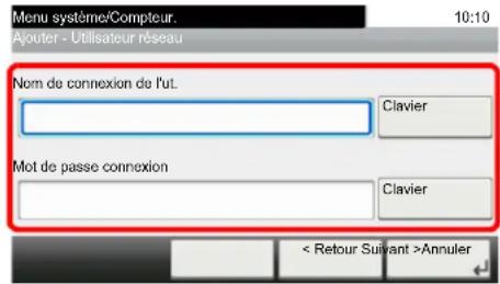 OLIVETTI d-Copia 255MF - Spécification de l'utilisateur à partir des utilisateurs réseau - 1