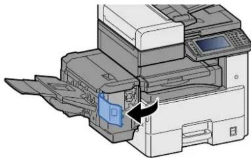 OLIVETTI d-Copia 255MF - Ouvrir le capot de l'agrafeuse du finisseur de documents. - 1