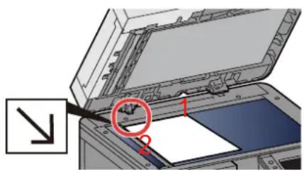 OLIVETTI d-Copia 255MF - Mise en place des originaux sur la glace d'exposition - 1