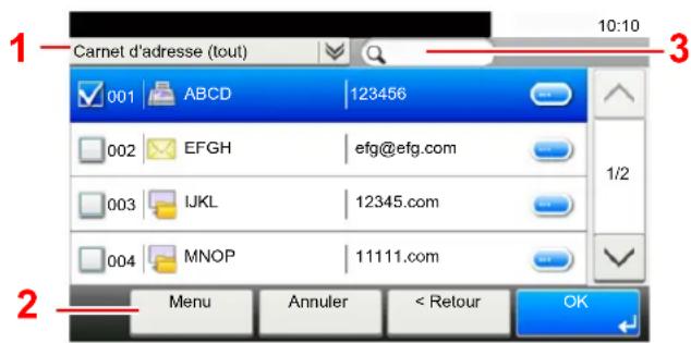 OLIVETTI d-Copia 255MF - Recherche de destinataire - 1