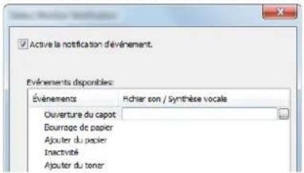 OLIVETTI d-Copia 255MF - Paramètres de notification de Status Monitor - 2