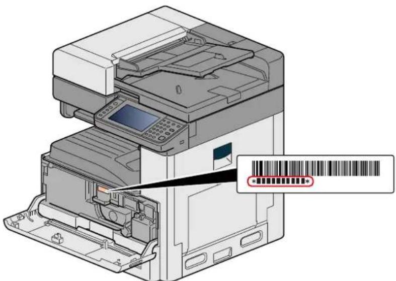 OLIVETTI d-Copia 255MF - Vérification du numéro de série de l'équipement - 1