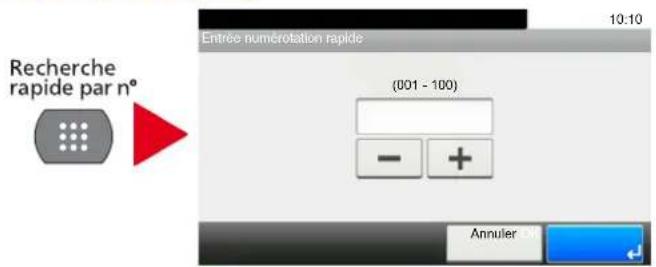 OLIVETTI d-Copia 255MF - Utilisation de la touche [Recherche rapide par n^ ] - 1