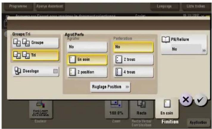 Programme Ayersa document Language Liste tracks Aguerous out Descent pour investment le document et étoient Coater 19.01.2016 Groupe/Tri Groupe Tri Décalage Agrat/Perfo Agrafer No Perforation No En coin 2 trous 2 position 4 trous Pli/Reliure No Reglage Position Reclagé COLDOUT ÉTÉRATIONS 100.0% Zoom Recto Necto-Verse Combination En coin Finition Application