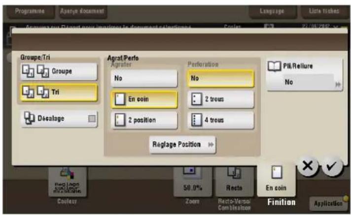 Programme Apergy document Language Lists Tiches Amounts out Report now implies to document selection. Coulas P1/06/2007 Groupe/Tri Groupe Tri Décalage Agrat/Perfo Agrater No En coin 2 position Perforation No 2 trous 4 trous Pill/Rellure No Reglage Position 50.0% Recte En coin Coûleur Zoom Resto-Verse Combination Finition Application