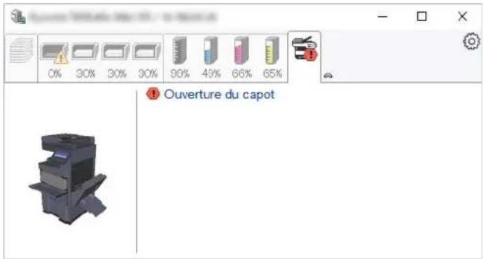 OLIVETTI d-Color MF3555 - Onglet Alerte - 1