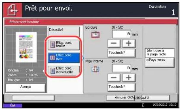 OLIVETTI d-Copia 8000MF plus - Effacement bordure pour la page verso - 1